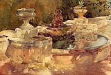 Sir William Russell Flint A Fountain At Frascati painting